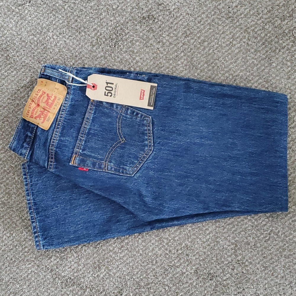 2× ☆HOST PICK☆ BNWT Levi 501 jeans W30×L32 dark blue